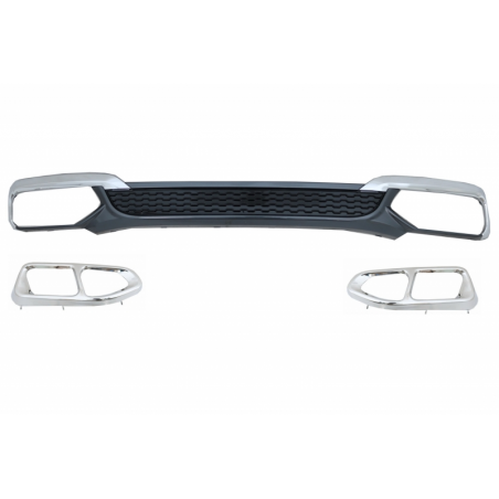 Rear Bumper Spoiler Valance Diffuser Double Outlet suitable for BMW 7 Series G11 G12 (2015-2019) Facelift M760Li Design Rear Bumper Spoiler Valance Diffuser Double Outlet suitable for BMW 7 Series G11 G12 (2015-2019) Facelift M760Li Design