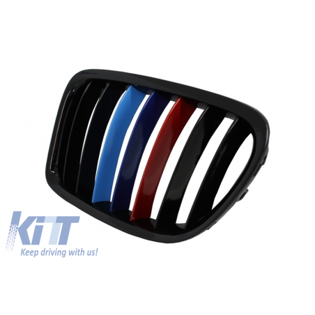Suitable for BMW X1 E84 (2009-2014) Central Grilles Kidney Grilles Piano Black M-Power 3 Color Design Suitable for BMW X1 E84 (2009-2014) Central Grilles Kidney Grilles Piano Black M-Power 3 Color Design