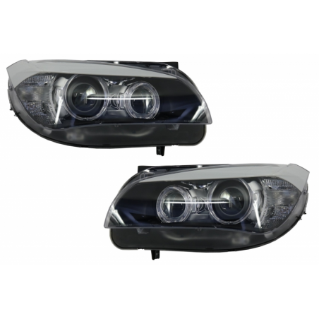 LED Angel Eyes Headlights suitable for BMW X1 E84 (2009-2013) Xenon Look LED Angel Eyes Headlights suitable for BMW X1 E84 (2009-2013) Xenon Look
