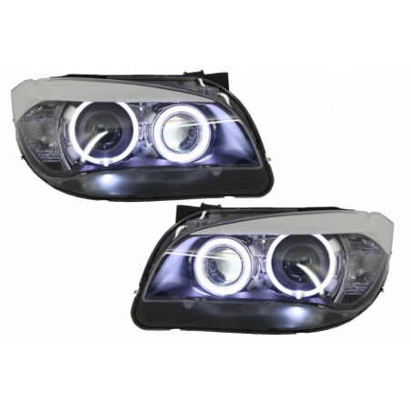 LED Angel Eyes Headlights suitable for BMW X1 E84 (2009-2013) Xenon Look LED Angel Eyes Headlights suitable for BMW X1 E84 (2009-2013) Xenon Look