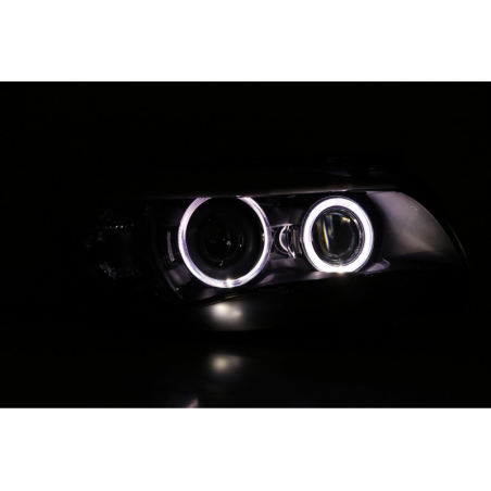 LED Angel Eyes Headlights suitable for BMW X1 E84 (2009-2013) Xenon Look LED Angel Eyes Headlights suitable for BMW X1 E84 (2009-2013) Xenon Look