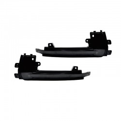 Kit de clignotants de rétroviseurs noir avec effet dynamique à LED pour Audi.