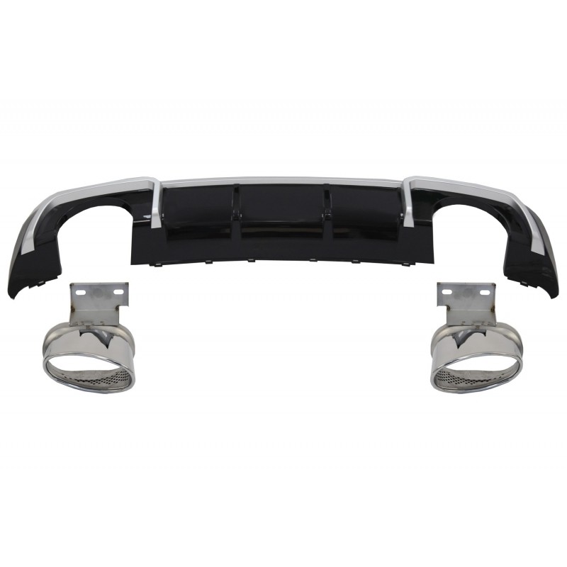 Diffuseur Style RS3 AUDI A3 8V Sportback Sline Facelift avec embouts d'échappement pour pare-chocs arrière (2016-2019)