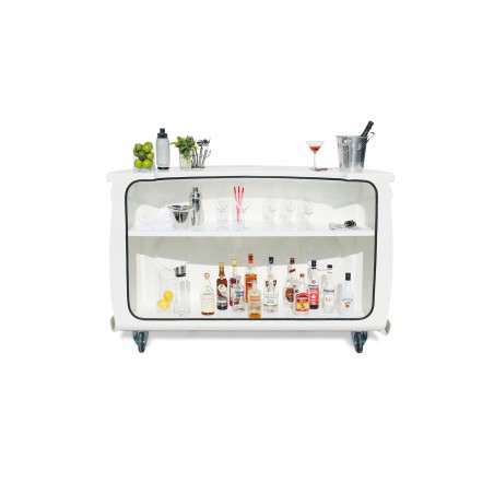 Bar / Comptoir / Bureau Combi Bar avant de VW T1 blanc