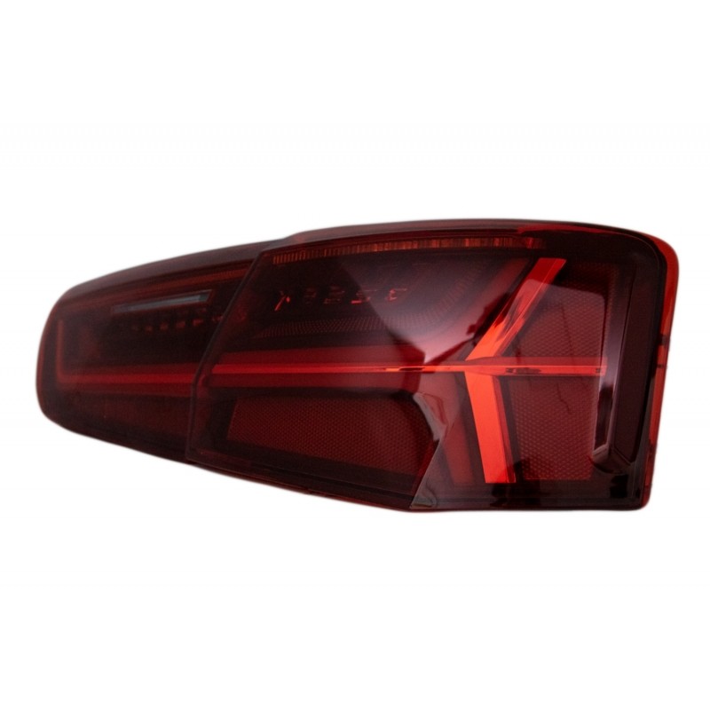 Taillights Full LED suitable for Audi A6 4G C7 Limousine (2011-2014) Red/Clear Facelift Design with Sequential Dynamic Turning L