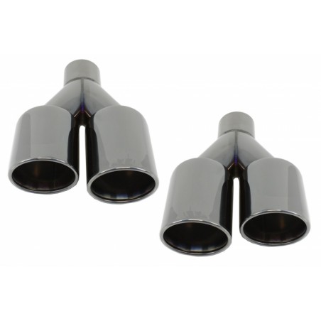 Exhaust Muffler Tips Quad suitable for BMW 3 Series E46 E90 E92 E93 F30 F31 4 Series F32 F33 F36 5 Series E60 F10 F11 G30 6 Seri