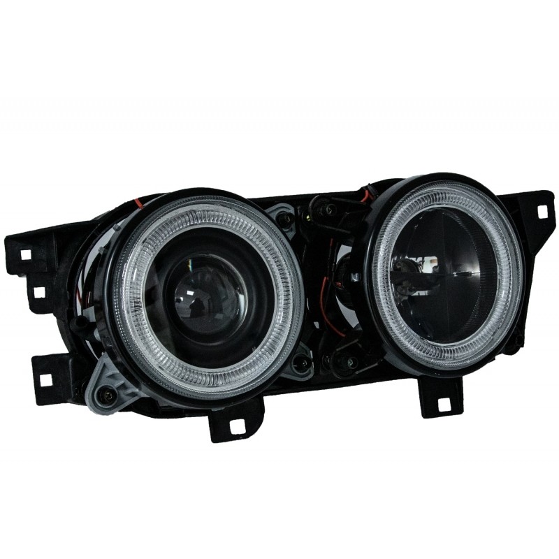 Angel Eyes Headlights suitable for BMW 7 Series E32 5 Series E34 Black