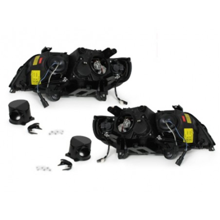 headlights suitable for BMW X5 99-03 E53_HID_2 halo rims_black headlights suitable for BMW X5 99-03 E53_HID_2 halo rims_black