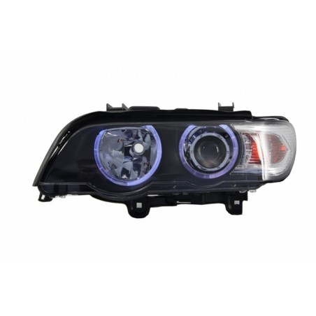 Angel Eyes Headlights suitable for BMW X5 E53 (1999-2003) Facelift Black Edition Angel Eyes Headlights suitable for BMW X5 E53 (1999-2003) Facelift Black Edition