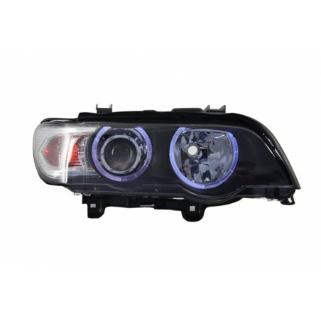 Angel Eyes Headlights suitable for BMW X5 E53 (1999-2003) Facelift Black Edition Angel Eyes Headlights suitable for BMW X5 E53 (1999-2003) Facelift Black Edition