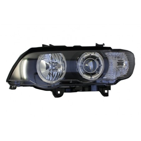 Headlights Replacement suitable for BMW X5 E53 Facelift (2004-2006) 2 Halo Rims Black Left Side Headlights Replacement suitable for BMW X5 E53 Facelift (2004-2006) 2 Halo Rims Black Left Side