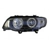 Headlights Replacement suitable for BMW X5 E53 Facelift (2004-2006) 2 Halo Rims Black Left Side Headlights Replacement suitable for BMW X5 E53 Facelift (2004-2006) 2 Halo Rims Black Left Side