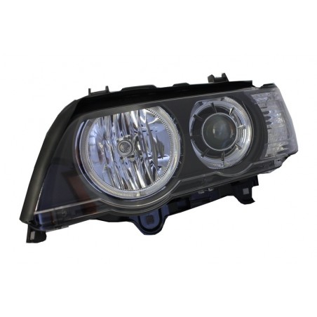Headlights Replacement suitable for BMW X5 E53 Facelift (2004-2006) 2 Halo Rims Black Left Side Headlights Replacement suitable for BMW X5 E53 Facelift (2004-2006) 2 Halo Rims Black Left Side