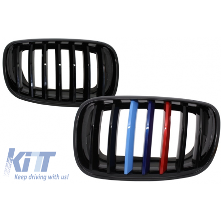 Front Grilles Kidney Grilles suitable for BMW X5/X6 E70/E71 (2007-2015) M-Power 3 Color Design