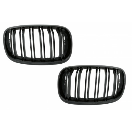 Front Grilles Kidney suitable for BMW X5/X6 E70/E71 (2007-2014) Double Stripe M Design Piano Black Front Grilles Kidney suitable for BMW X5/X6 E70/E71 (2007-2014) Double Stripe M Design Piano Black