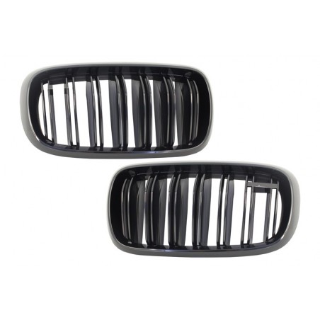 Central Grilles Kidney suitable for BMW X5 X6 (F15) (F16) (2014-up) X5M X6M Double Stripe Design M-Package Sport Central Grilles Kidney suitable for BMW X5 X6 (F15) (F16) (2014-up) X5M X6M Double Stripe Design M-Package Sport