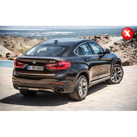 Rear Bumper Valance Diffuser & Square Exhaust Tips suitable for BMW X6 F16 V8 Design M-Tech Style Rear Bumper Valance Diffuser & Square Exhaust Tips suitable for BMW X6 F16 V8 Design M-Tech Style