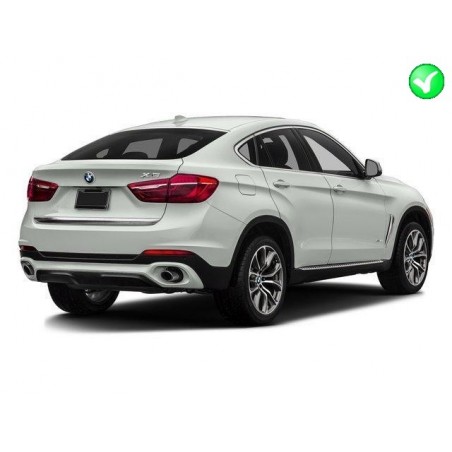 Rear Bumper Valance Diffuser & Square Exhaust Tips suitable for BMW X6 F16 V8 Design M-Tech Style Rear Bumper Valance Diffuser & Square Exhaust Tips suitable for BMW X6 F16 V8 Design M-Tech Style
