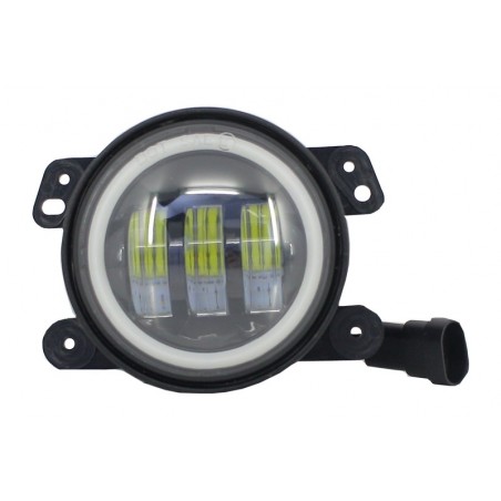 Fog Lights 4 Inch Full LED Angel Eye suitable for JEEP Wrangler JK TJ LJ (2007-2017) Fog Lights 4 Inch Full LED Angel Eye suitable for JEEP Wrangler JK TJ LJ (2007-2017)