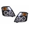 Headlights suitable for CITROEN C2 (JM) (2003-2009) Angel Eyes 2 Halo Rims Black Headlights suitable for CITROEN C2 (JM) (2003-2009) Angel Eyes 2 Halo Rims Black