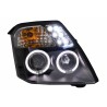 Headlights suitable for CITROEN C2 (JM) (2003-2009) Angel Eyes 2 Halo Rims Black Headlights suitable for CITROEN C2 (JM) (2003-2009) Angel Eyes 2 Halo Rims Black