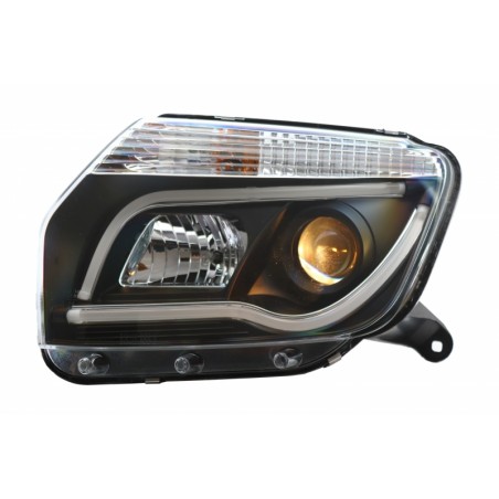 LED Headlights suitable for Dacia Duster I (2009-2014) Tube Light Bar Black edition LED Headlights suitable for Dacia Duster I (2009-2014) Tube Light Bar Black edition