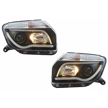 LED Headlights suitable for Dacia Duster I (2009-2014) Tube Light Bar Black edition LED Headlights suitable for Dacia Duster I (2009-2014) Tube Light Bar Black edition