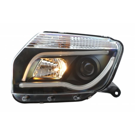 LED Headlights suitable for Dacia Duster I (2009-2014) Tube Light Bar Black edition LED Headlights suitable for Dacia Duster I (2009-2014) Tube Light Bar Black edition