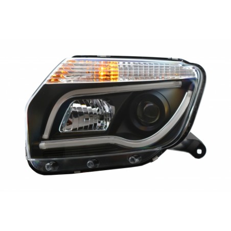 LED Headlights suitable for Dacia Duster I (2009-2014) Tube Light Bar Black edition LED Headlights suitable for Dacia Duster I (2009-2014) Tube Light Bar Black edition