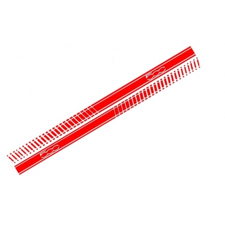 Side Decals Sticker Vinyl Red suitable for FIAT 500 (2007+) Side Decals Sticker Vinyl Red suitable for FIAT 500 (2007+)