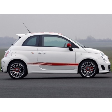 Side Decals Sticker Vinyl Red suitable for FIAT 500 (2007+) Side Decals Sticker Vinyl Red suitable for FIAT 500 (2007+)