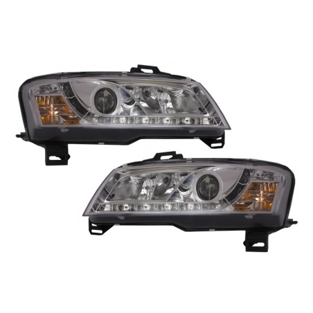 D-LITE Headlights suitable for FIAT Stilo 01-08L ED Daytime running light Chrome D-LITE Headlights suitable for FIAT Stilo 01-08L ED Daytime running light Chrome
