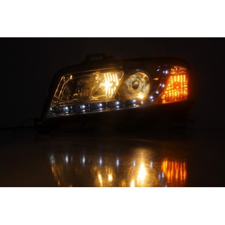 D-LITE Headlights suitable for FIAT Stilo 01-08L ED Daytime running light Chrome D-LITE Headlights suitable for FIAT Stilo 01-08L ED Daytime running light Chrome
