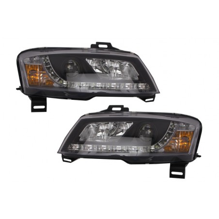 Headlights suitable for FIAT Stilo (2001-2008) Daytime Running Light Black