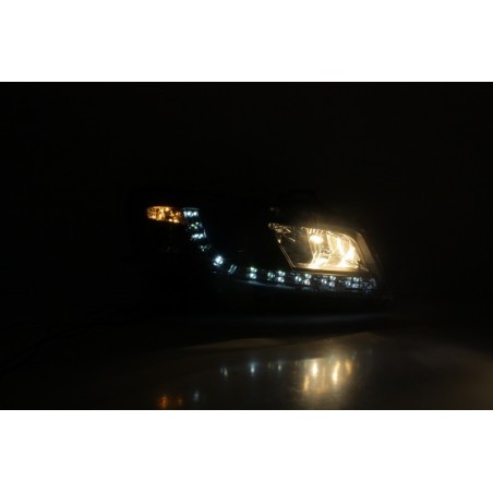 Headlights suitable for FIAT Stilo (2001-2008) Daytime Running Light Black