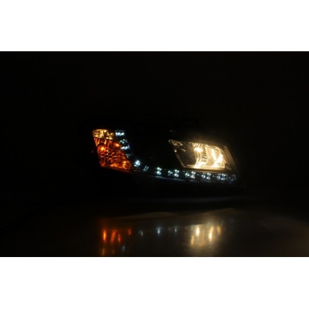 Headlights suitable for FIAT Stilo (2001-2008) Daytime Running Light Black