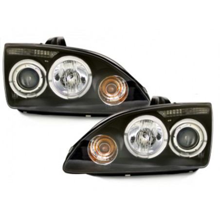 headlights suitable for FORD Focus 05-02.08 _ 2 halo rims _ black