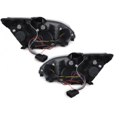 headlights suitable for FORD Focus 05-02.08 _ 2 halo rims _ black