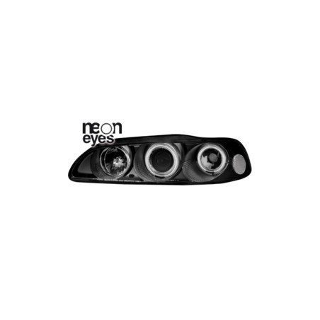 Phares Honda Civic 2/3T 91-95 avec anneaux lumineux angel eyes CCFL Noir Phares Honda Civic 2/3T 91-95 avec anneaux lumineux angel eyes CCFL Noir