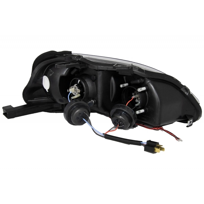 Angel Eyes Headlights suitable for Honda Civic VI (03.99-2000) Black