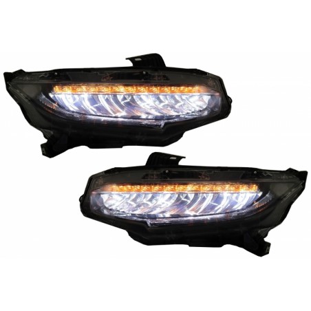 Headlights Full LED suitable for HONDA Civic Mk10 (FC/FK) (2016-Up) Sedan & Hatchback with Sequential Dynamic Turning Lights Headlights Full LED suitable for HONDA Civic Mk10 (FC/FK) (2016-Up) Sedan & Hatchback with Sequential Dynamic Turning Lights