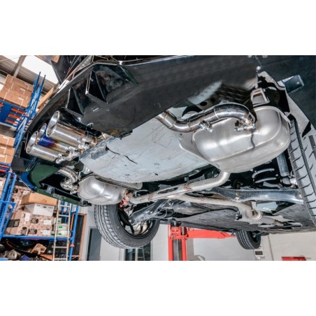 Exhaust System with Muffler Tips suitable for HONDA Civic MK10 (FC/FK) (2016-Up) Sedan Type R Design Exhaust System with Muffler Tips suitable for HONDA Civic MK10 (FC/FK) (2016-Up) Sedan Type R Design