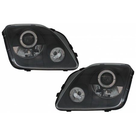 Headlights suitable for Honda Prelude (1997-2001) Angel Eyes Black