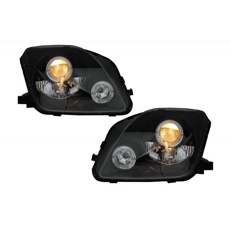 Headlights suitable for Honda Prelude (1997-2001) Angel Eyes Black