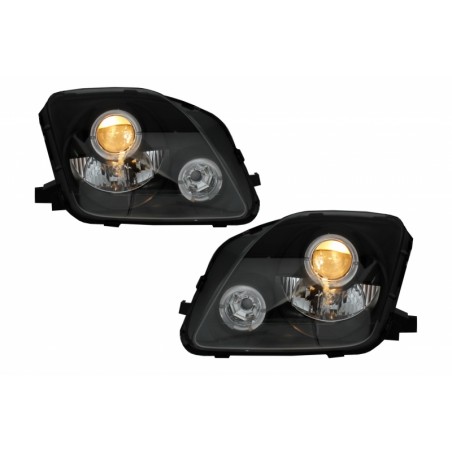 Headlights suitable for Honda Prelude (1997-2001) Angel Eyes Black