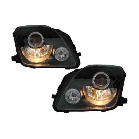 Headlights suitable for Honda Prelude (1997-2001) Angel Eyes Black