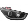 Headlights LED Angel Eyes suitable for HYUNDAI IX35 (2010-2013) Black TUBE LIGHT Headlights LED Angel Eyes suitable for HYUNDAI IX35 (2010-2013) Black TUBE LIGHT