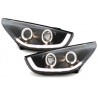 Headlights LED Angel Eyes suitable for HYUNDAI IX35 (2010-2013) Black TUBE LIGHT Headlights LED Angel Eyes suitable for HYUNDAI IX35 (2010-2013) Black TUBE LIGHT