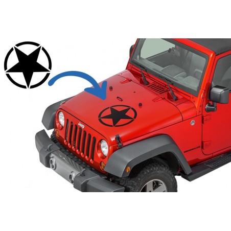 Sticker Star Universal suitable for Jeep Wrangler JK, Truck or Other Cars Black Sticker Star Universal suitable for Jeep Wrangler JK, Truck or Other Cars Black
