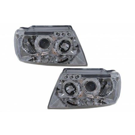 Headlights Angel Eyes for Grand Cherokee 1999-2004 Angel Ayes Chrome Headlights Angel Eyes for Grand Cherokee 1999-2004 Angel Ayes Chrome